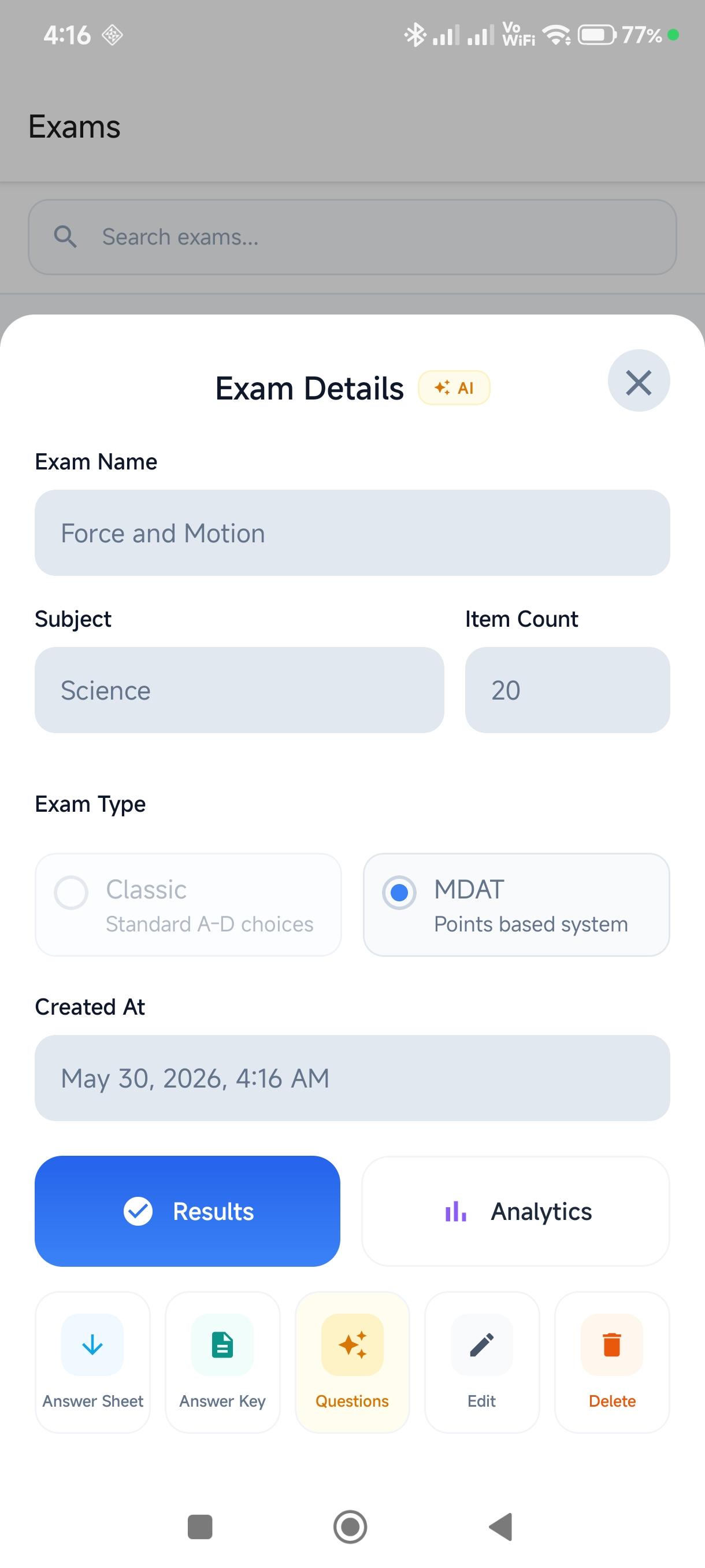 Generated Exam Preview