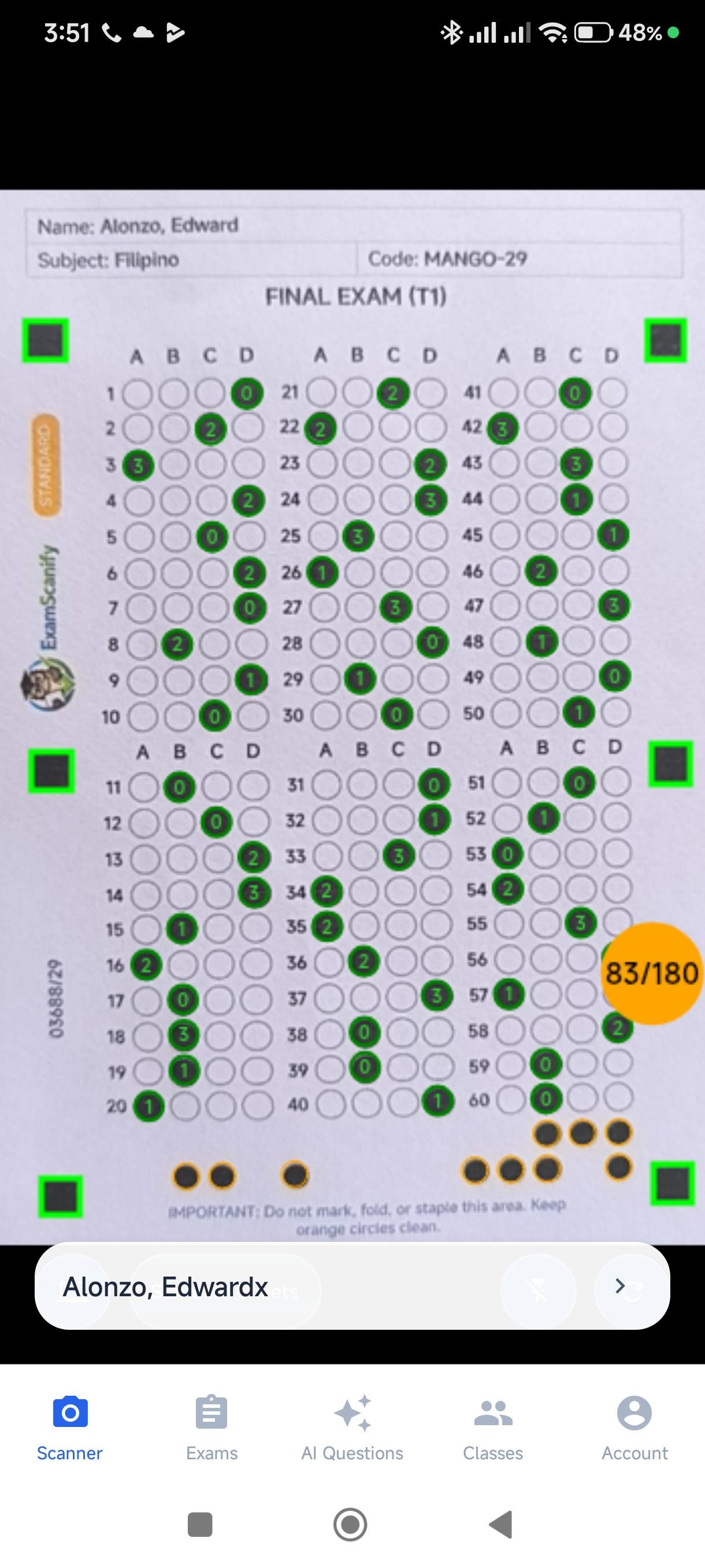 Scan Result